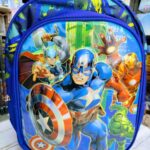 Esmi- *3D Waterproof School Big Full Size Bag* Size Aprox 19inch 3 sections , 1 side pockets , soft cushioned, light weight Theme - Unicorn , Spider, Captain America, , Space...