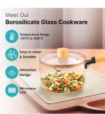 Esmi®- *✨ *Premium Borosilicate Glass Saucepan - Wooden Handle*