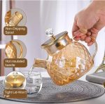 Esmi®- *Premium - Borosilicate Stove Glassware Teapot- Diamond Cut with Filter* - Image 5