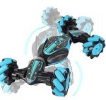 Esmi®- *🚗 Gesture Control Stunt Car – 4WD Transforming RC Car (Blue) - Controlled via watch & remote* - Image 2