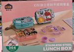 Esmi®- 🥗 Premium Stainless Steel Kids 3 section Lunch Box with Chutney Box & Cutlery 🍱 - Image 6