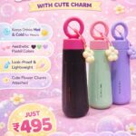 ESMI® - Trendy Insulated Sipper Bottle with Cute Charm