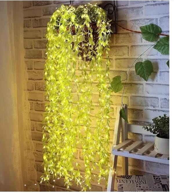 1001641096.jpg Esmi- Artificial Leaf Curtain Led String Lights with 8 Modes