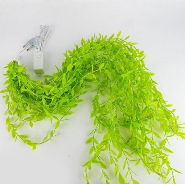 1001641097.jpg Esmi- Artificial Leaf Curtain Led String Lights with 8 Modes