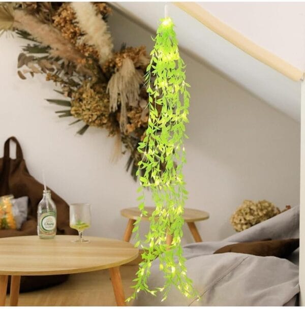 1001641098.jpg Esmi- Artificial Leaf Curtain Led String Lights with 8 Modes