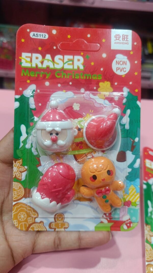 Esmi- *Christmas theme Eraser Set of 4 pc* - 2 Sets