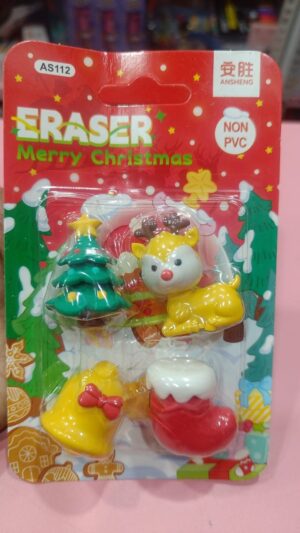 Esmi- *Christmas theme Eraser Set of 4 pc* - 2 Sets