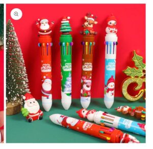 Esmi- *Christmas theme 10 in 1 Ball colourful pens* - Set of 4