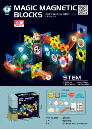 1001903960.jpg Esmi- *Light Magna Tiles - 49 pcs*