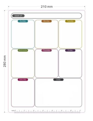 Esmi- *Fridge Magnet Weekly Planner* - A4 size