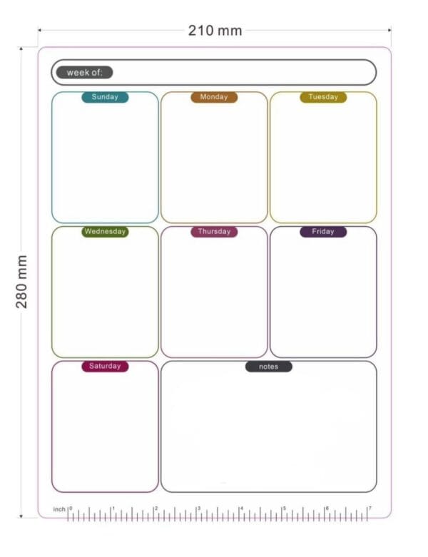 Esmi *Fridge Magnet Weekly Planner* - A4 size