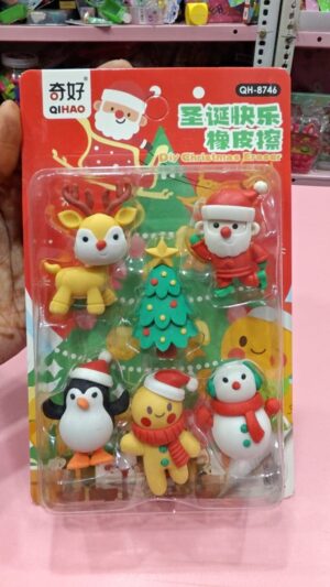 Esmi - *Christmas Eraser Set of 6 pc*