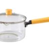 Esmi- *? *Premium Borosilicate Glass Saucepan - Wooden Handle*
