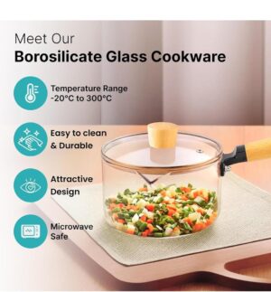 1002053035.jpg Esmi- *? *Premium Borosilicate Glass Saucepan - Wooden Handle*