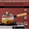 Esmi- *? *Premium Borosilicate Glass Saucepan - Wooden Handle*