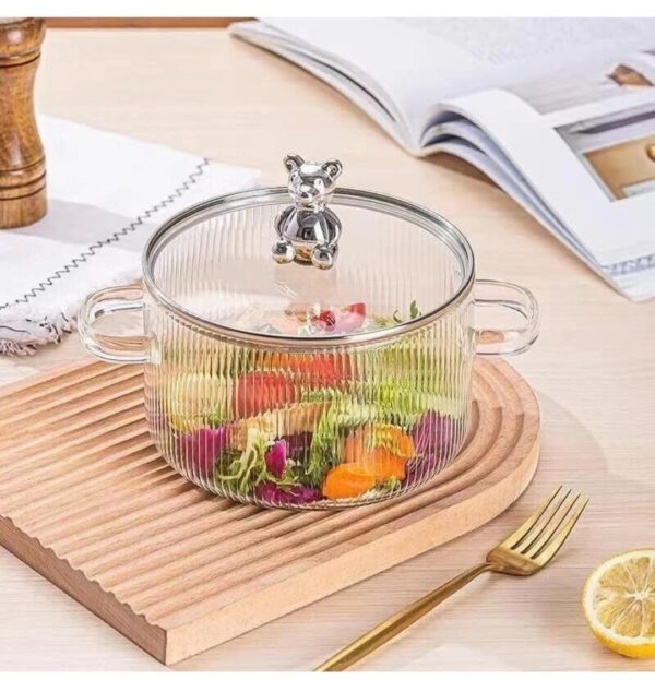 1002053049.jpg Esmi- ? *Premium Borosilicate Glass Cooking Pot with Cute Bear Lid* ?