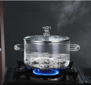 Esmi- ? *Premium Borosilicate Glass Cooking Pot with Cute Bear Lid* ?