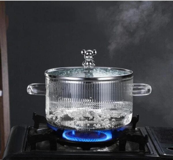1002053051.jpg Esmi- ? *Premium Borosilicate Glass Cooking Pot with Cute Bear Lid* ?