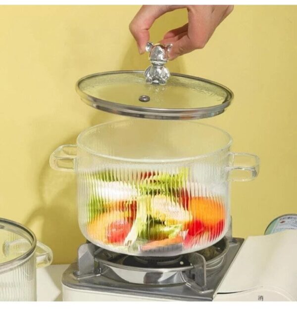 1002053052.jpg Esmi- ? *Premium Borosilicate Glass Cooking Pot with Cute Bear Lid* ?