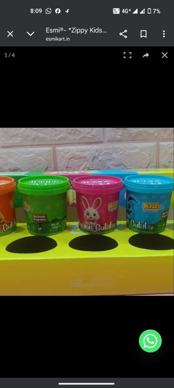 ?? *Esmi - Zippy Organic Gulal ? Kids Collection (5 Colours Box Pack)* ??