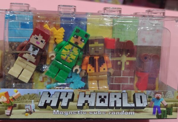 Esmi *Minecraft Figures with 2 Set of Magnetic Cubes*