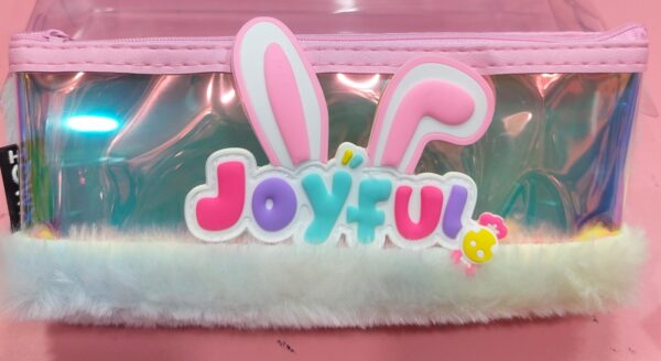 Esmi- *Joyful- Holographic & Plush Fur Pencil pouch*