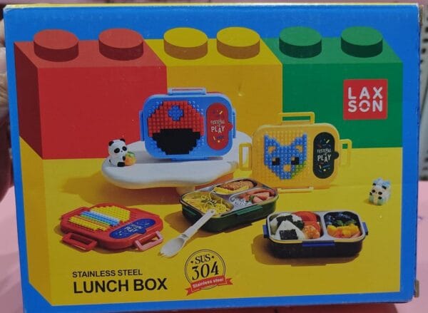 Esmi *Lego Lunch Box - Stainless steel Insulated- 3 grid*