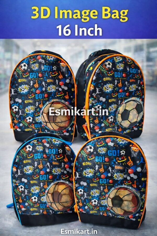 1002386267.jpg Esmi- ?? 3D Image School Bag ?Football/Basketball- 16 Inch