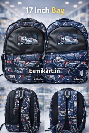 1002389941.jpg Esmi- ?? Racing Theme School Bag ? 17 Inch