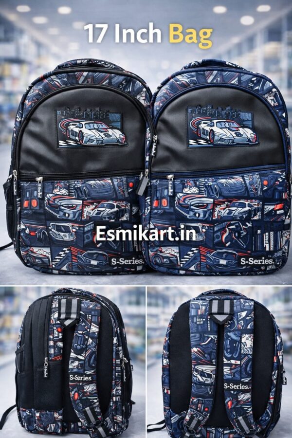 Esmi- ?? Racing Theme School Bag ? 17 Inch