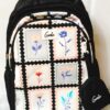 Esmi- *Genie 18 Inch School Bag with Pouch Keychain ? Floral*
