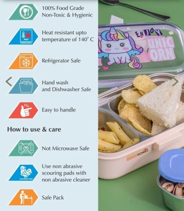 Esmi *Lunch Box with gravy Box- Steel*