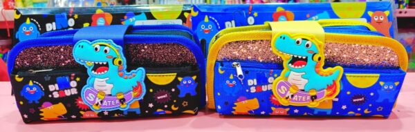 Esmi- *Glittery Dinosaur Pencil Pouch*