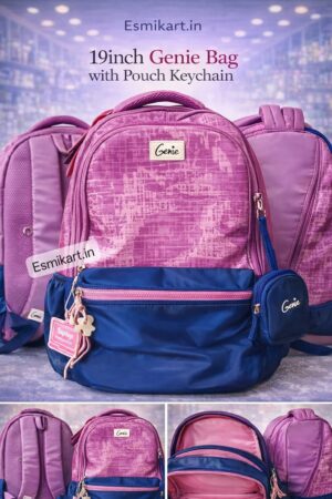 Esmi- *Genie Nora 19 Inch Spacious School Bag with Pouch Keychain*