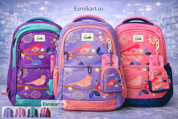 1002406765.jpg Esmi- *Genie 18 Inch School Bags with Pouch Keychain ? New Arrival*