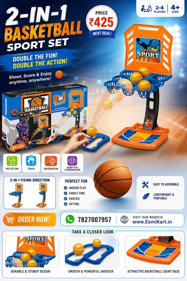 2-in-1 Basketball Sport Game Set