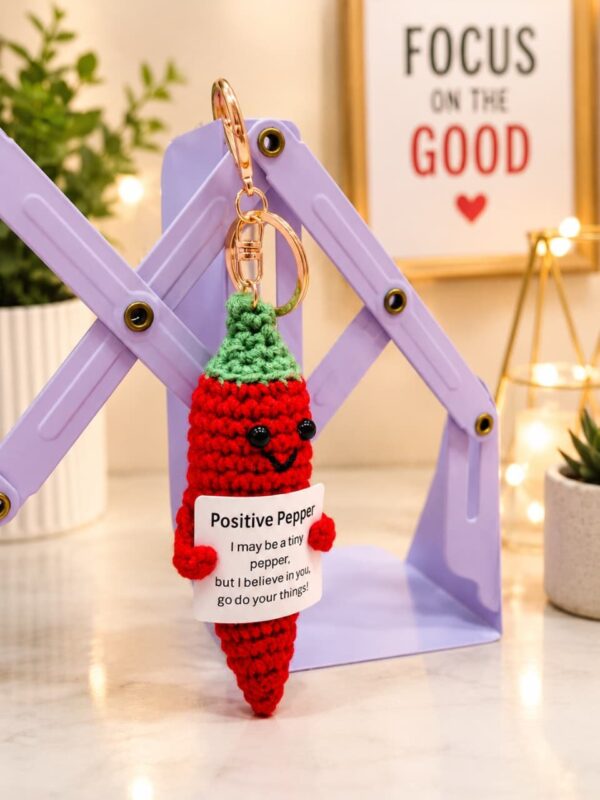 Esmi®- 🌶️ *Positive Pepper Crochet Keychain!* ❤️✨
