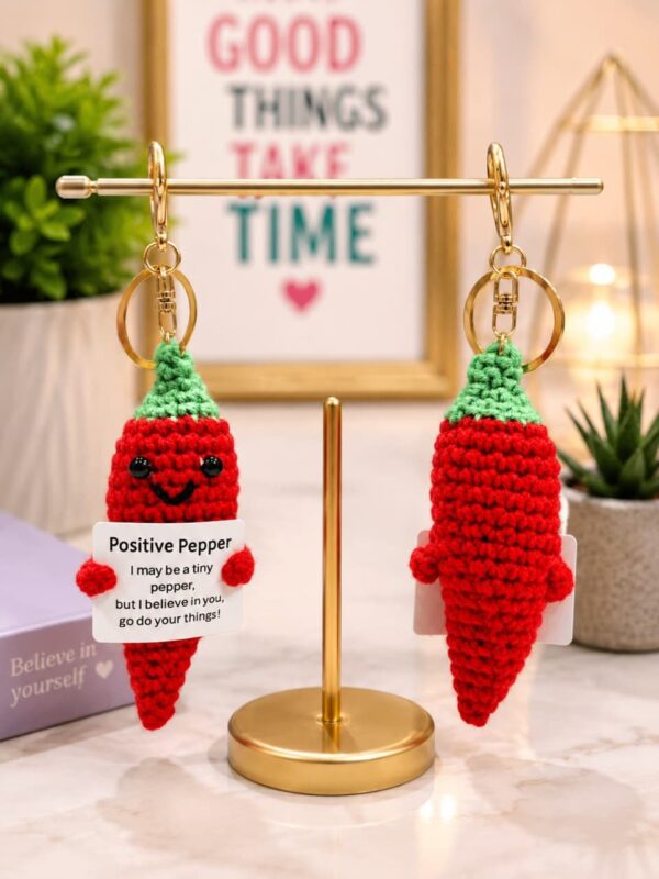 Esmi®- 🌶️ *Positive Pepper Crochet Keychain!* ❤️✨