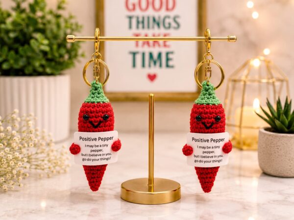 Esmi®- 🌶️ *Positive Pepper Crochet Keychain!* ❤️✨