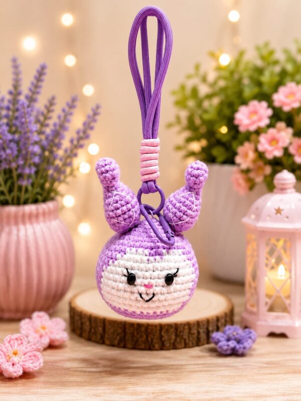 Esmi®- 💜 *Kuromi- Crochet Bunny Charm*
