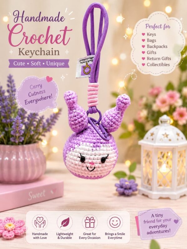 Esmi®- 💜 *Kuromi- Crochet Bunny Charm*