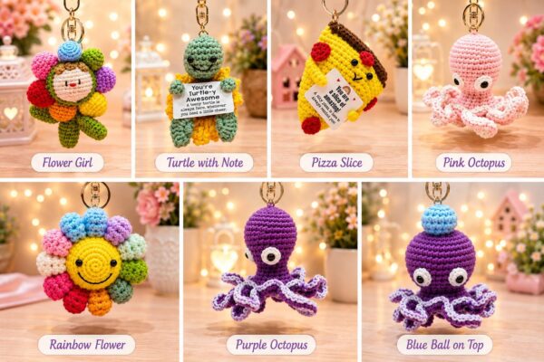 Esmi®- 🧶✨ The Cutest Trend of 2026 is Here – Handmade Crochet Character Keychains! ✨🧶