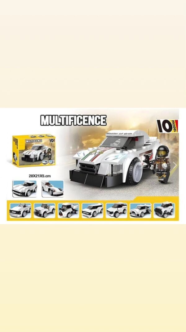 🏎️ 10-in-1 Building Block Racing Car Set