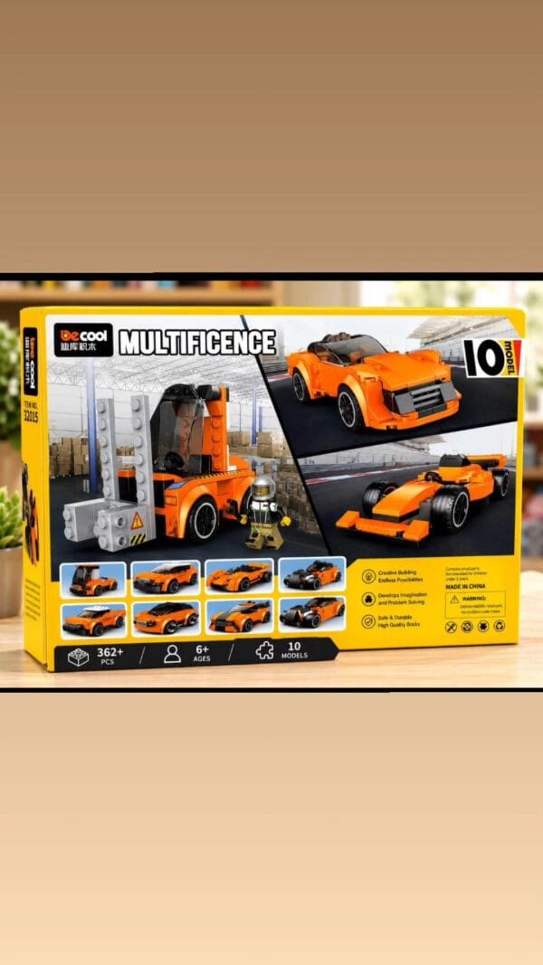 🏎️ 10-in-1 Building Block Racing Car Set