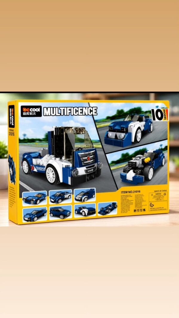 🏎️ 10-in-1 Building Block Racing Car Set