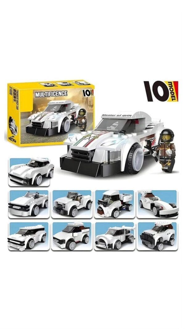 🏎️ 10-in-1 Building Block Racing Car Set