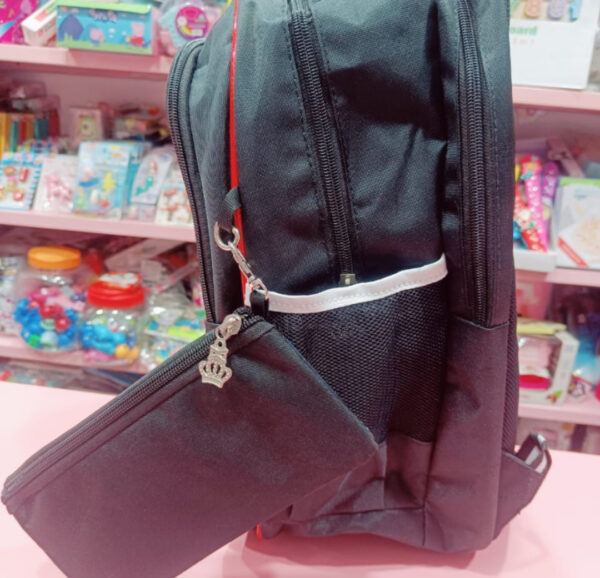 Esmi- *Holographic Football with Pencil Pouch - School Bag*