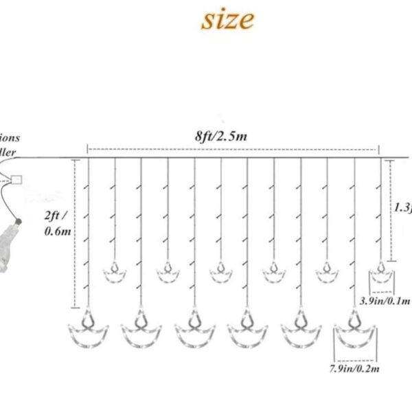 Esmi- ? *Star led Light 12 strings curtain*