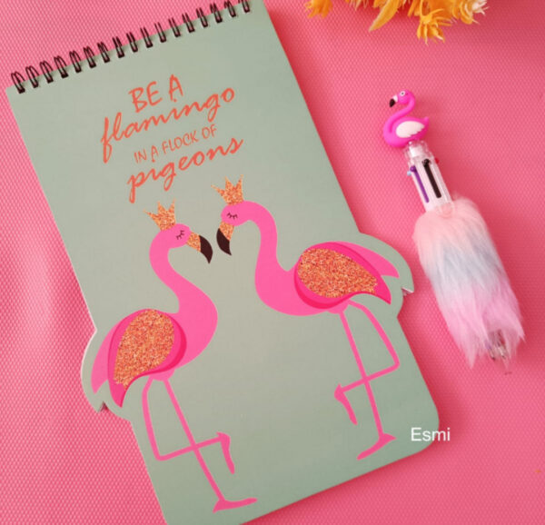 Esmi?- *Flammingo Spiral Diary & Fur 6 in 1 pen*