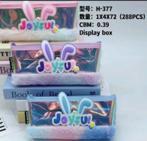 Esmi- *Joyful- Holographic & Plush Fur Pencil pouch*